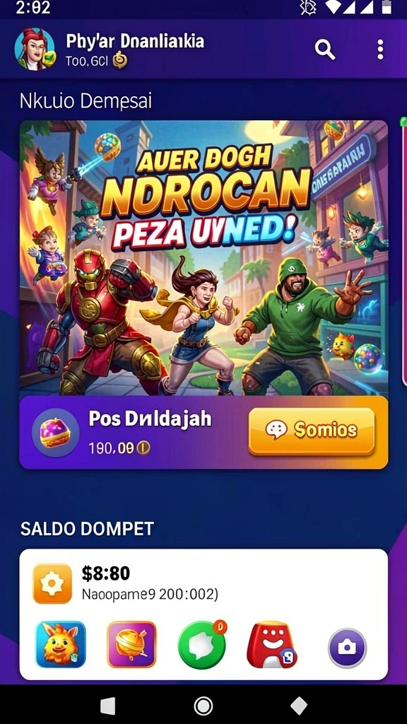 Tampilan awal aplikasi 55KBET yang menarik.