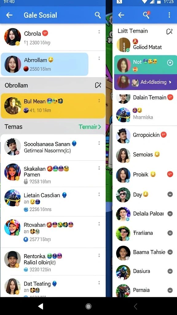 Fitur chat untuk berinteraksi dengan pemain lain.