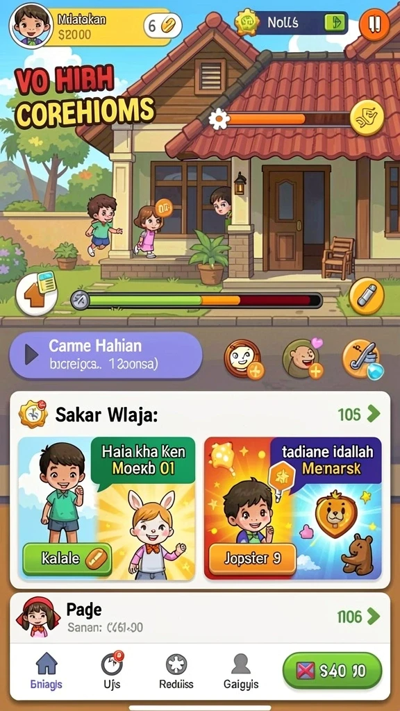 Tangkapan layar menunjukkan karakter utama dalam aksi.