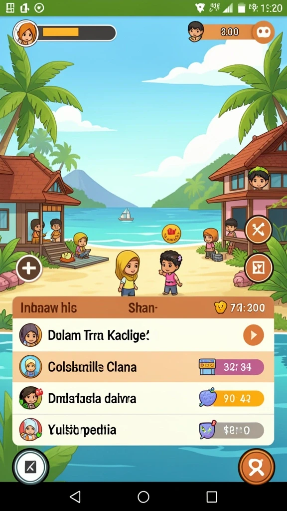 Cuplikan gameplay yang menunjukkan fitur interaksi antar pemain.