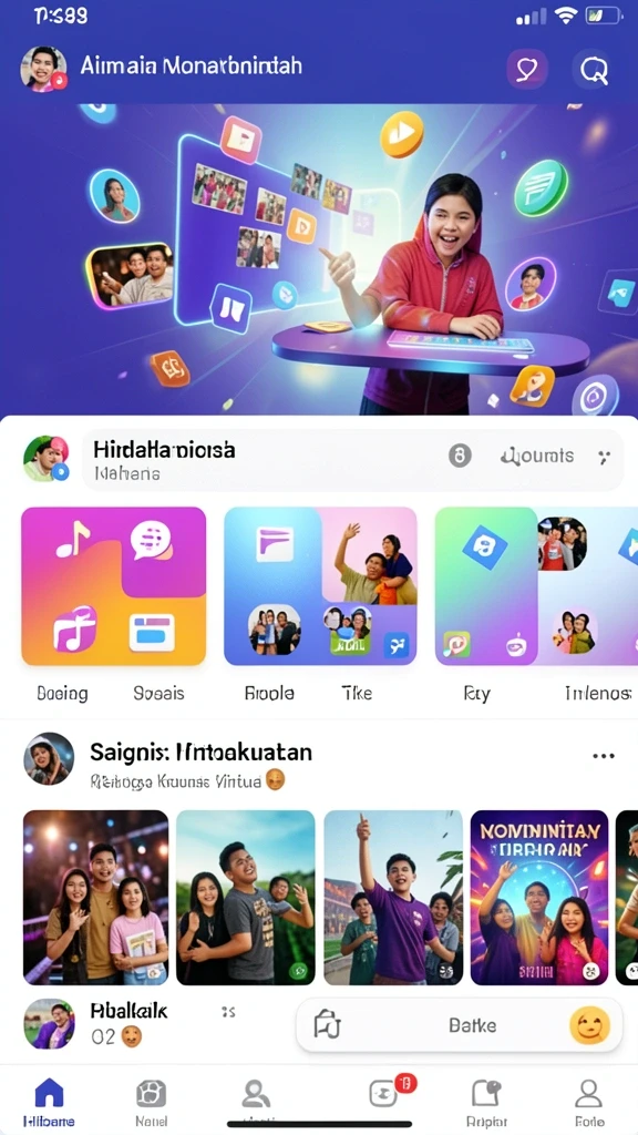 Tampilan menarik dengan tema permainan yang beragam.