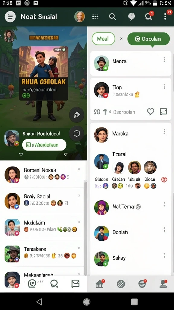 Fitur komunitas yang kuat untuk interaksi antar pemain.