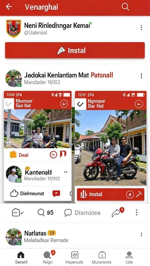 Tangkapan layar interaksi antar pemain.