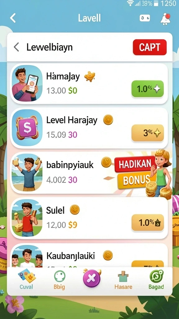 Tampilan karakter dengan grafis yang menawan.